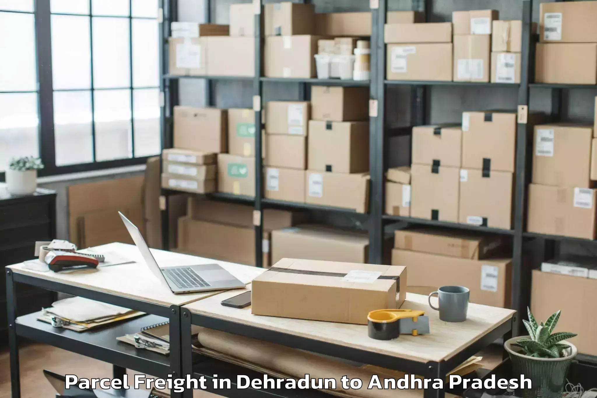 Leading Dehradun to Ravikamatham Parcel Freight Provider